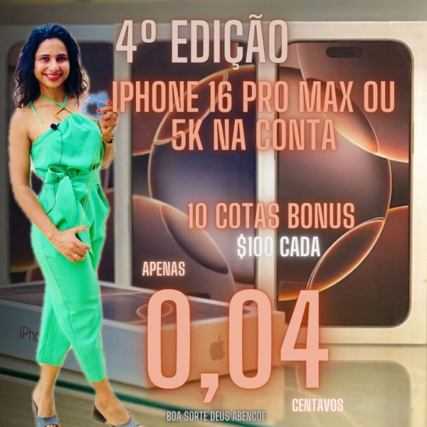 “IPHONE 16PRO MAX OU 5K” 